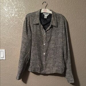 Allusion Taylor XL Gray Button Down Shirt with Notched Collar